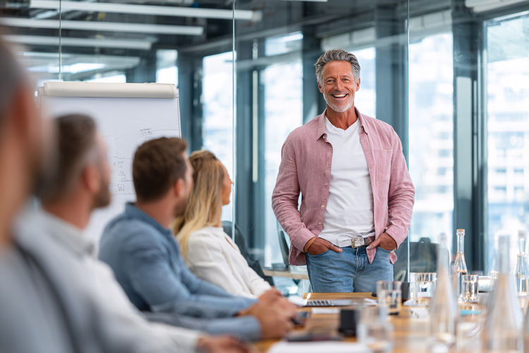 Businessman Leading Office Meeting