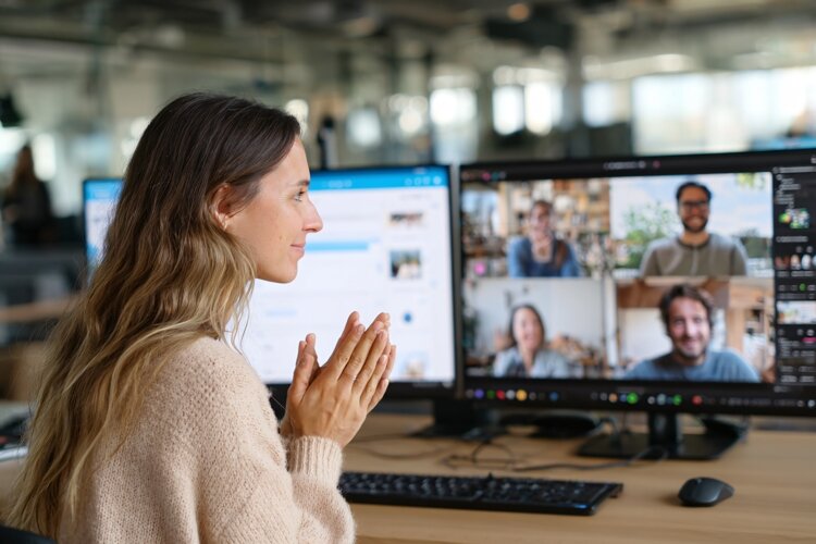 Business Video Conference Discussion example image 1