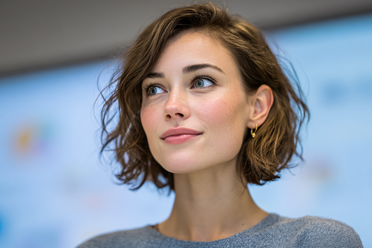 Confident Young Woman in Office