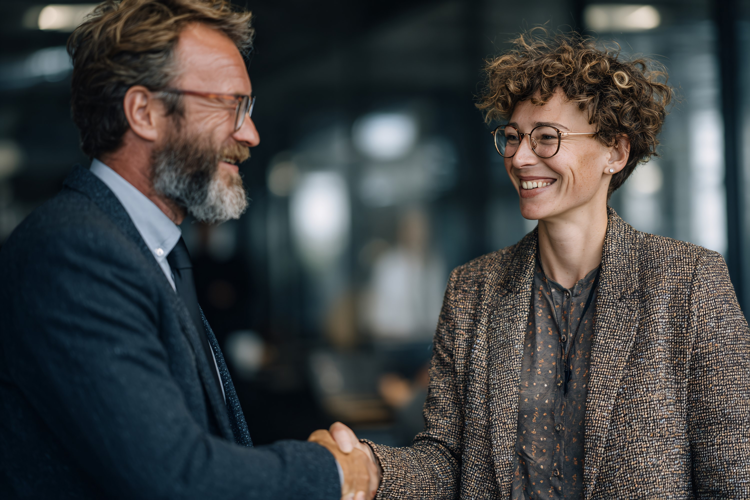 Professional Colleagues Shaking Hands