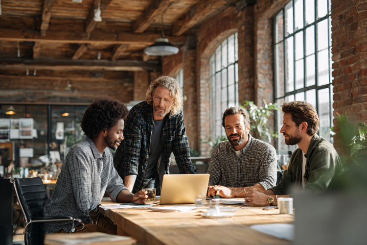 Diverse Business Team Laughing in Meeting