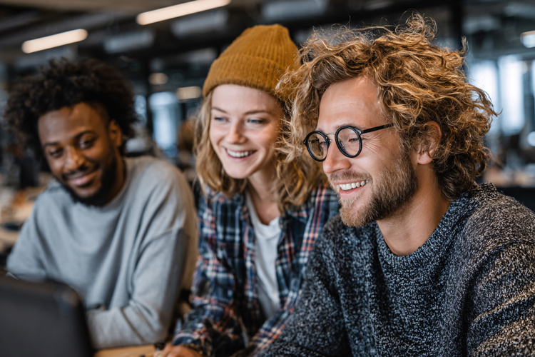 Diverse Professionals Smiling in Meeting