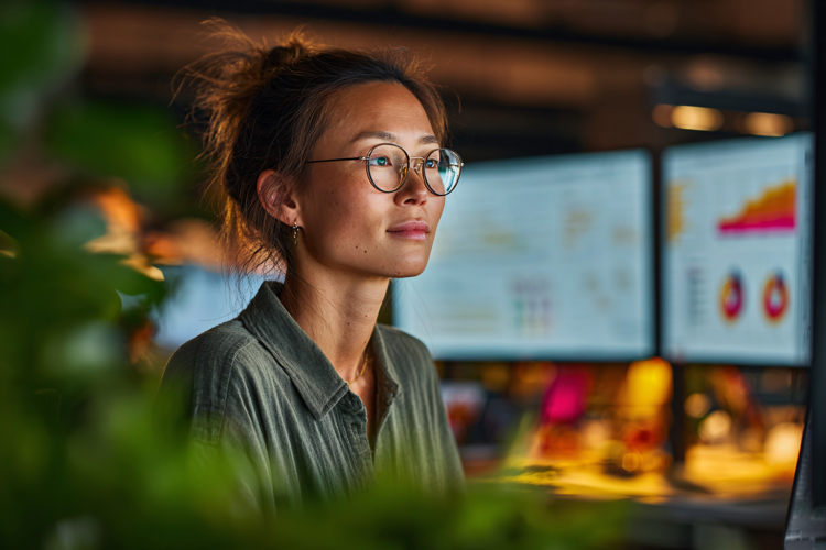Professional Woman Working on Laptop