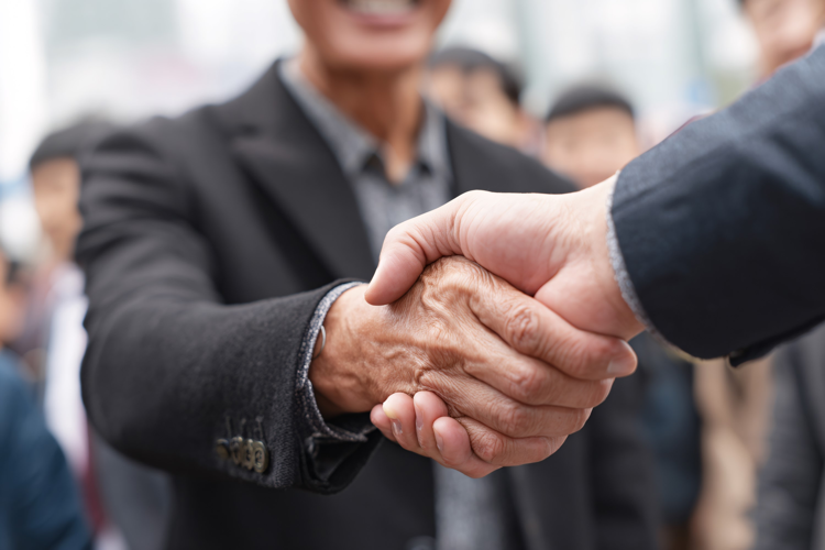 Close-Up of Professional Handshake