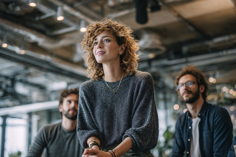 Diverse Business Team in Modern Office Meeting, Woman Leads