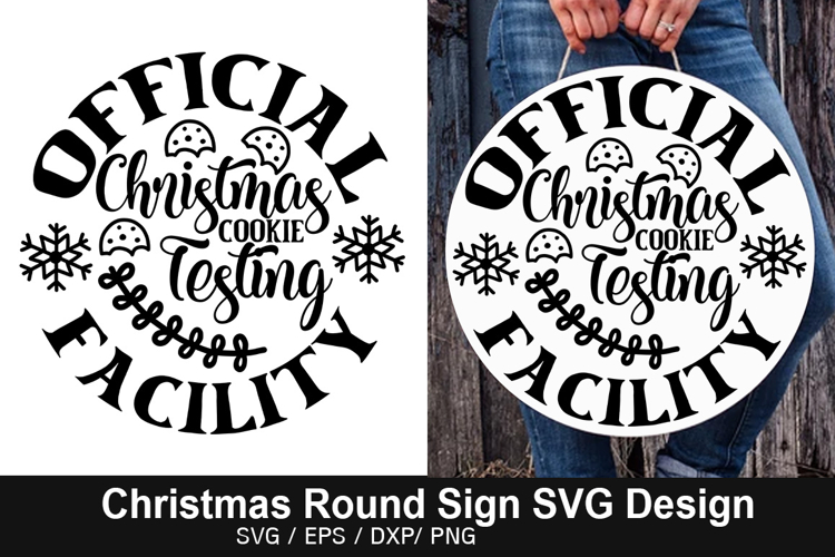 Official Christmas Cookie SVG - Christmas Round Sign Design
