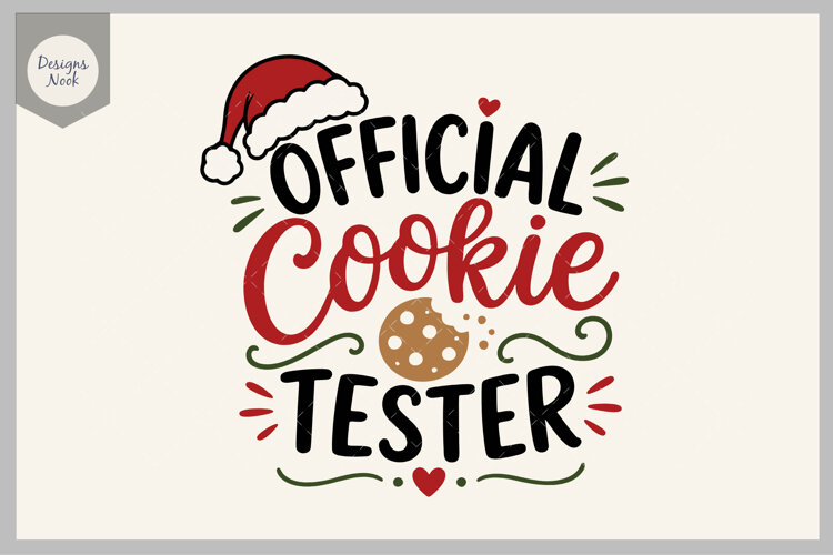 Official Cookie Tester SVG, Funny Christmas SVG example image 1