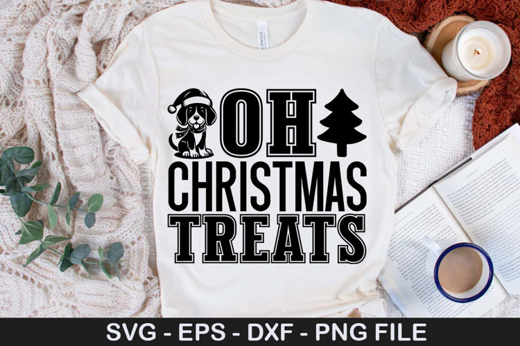 Oh Christmas Treats SVG - Funny Christmas Dog Saying Design