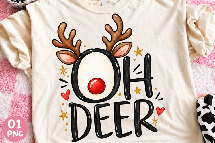Oh Deer Christmas Reindeer PNG