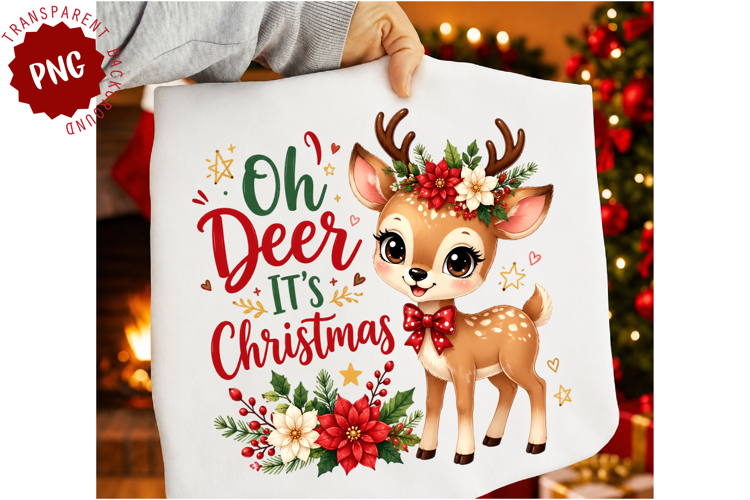 Oh Deer It's Christmas PNG