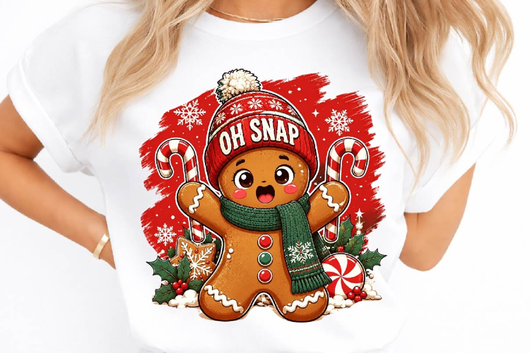 Oh Snap Gingerbread Man PNG