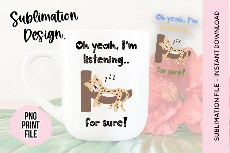 Funny Leopard Sublimation Design