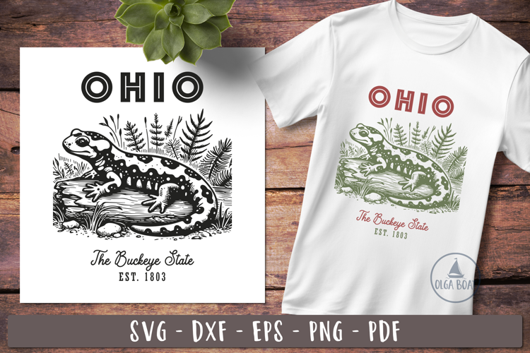 Ohio svg | Vintage United states design