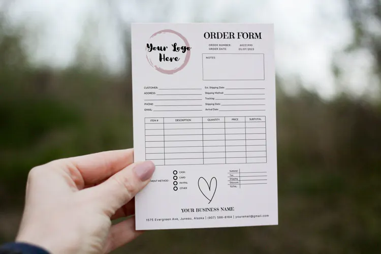 CANVA | EDITABLE Printable Order Form Template