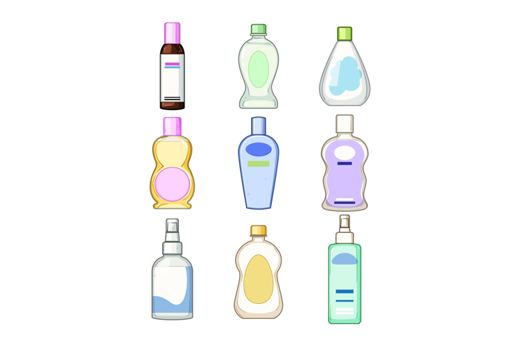 oil baby set cartoon