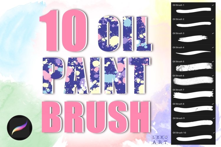 Oil Paint Brushes Procreate. Brush Set for Procreate.