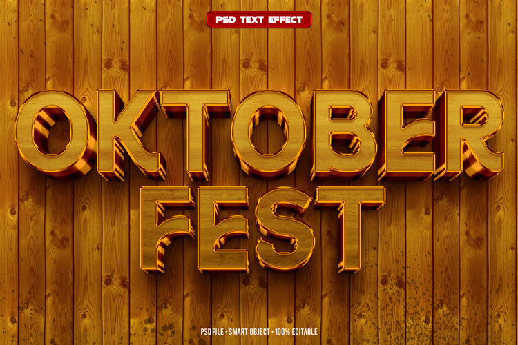 Oktoberfest 3D editable text effect example image 1