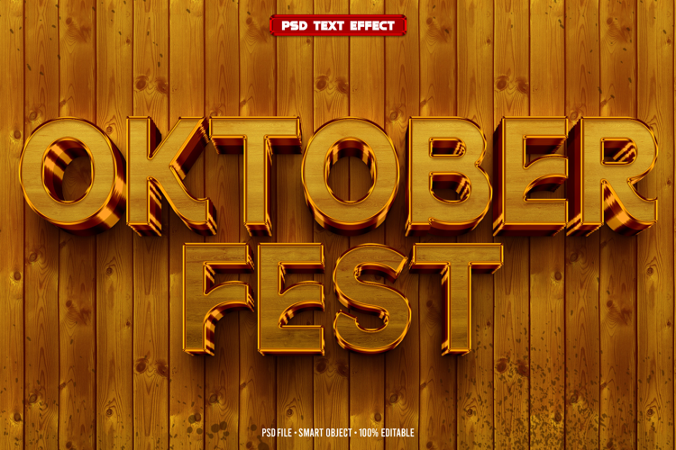 Oktoberfest 3D editable text effect