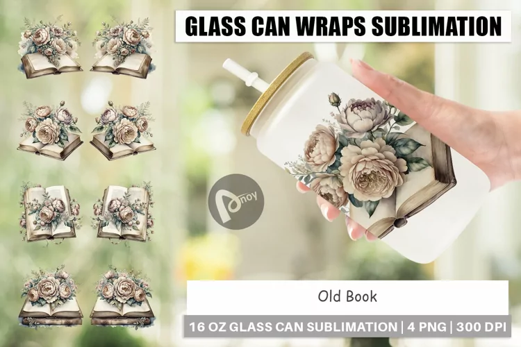Glass Can Old Books