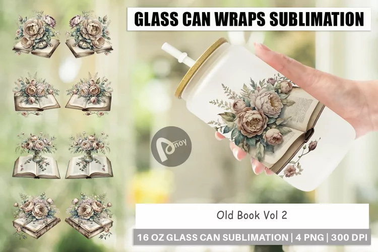 Glass Can Old Books