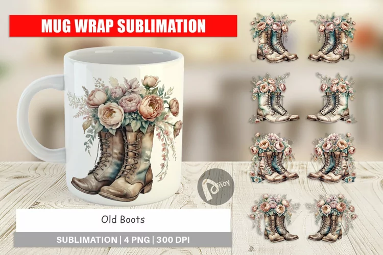 Mug Wrap Old Boots