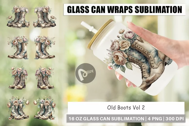 Glass Can Old Boots