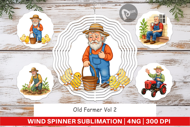 Wind Spinner Old Farmer