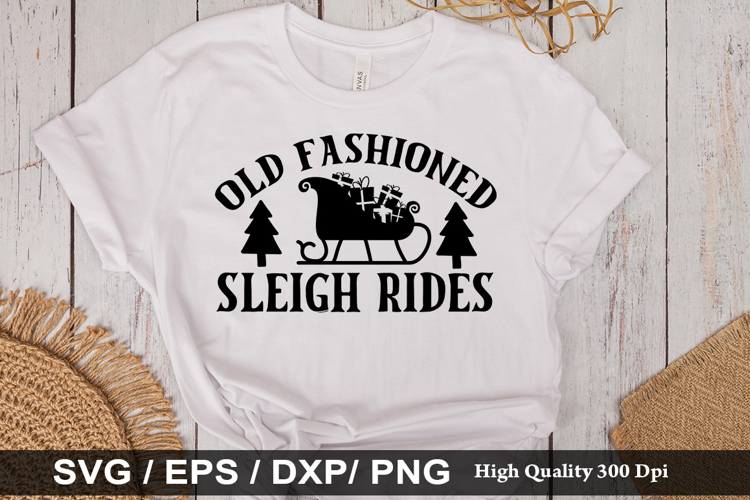 Old fashioned sleigh rides - Christmas SVG Design