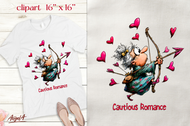 Single Valentine elderly lady clipart Valentine Funny quote