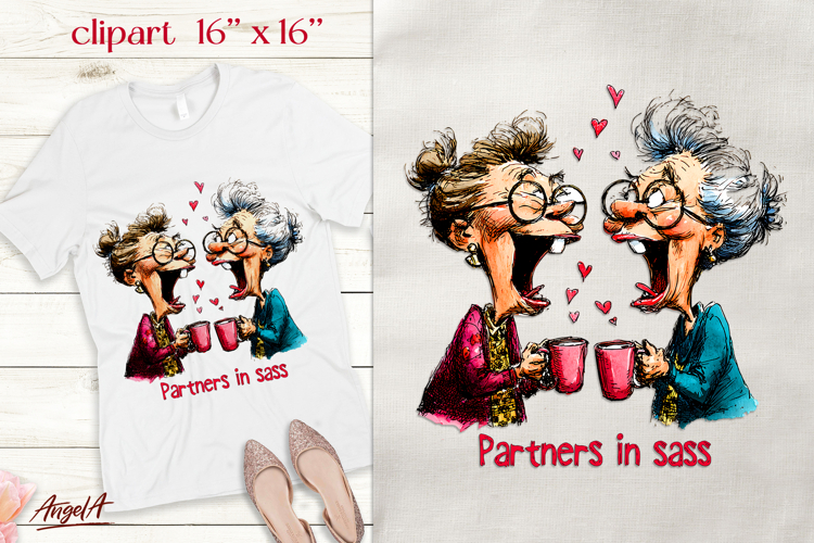 Friendship clipart png Elderly ladies friend Funny quote