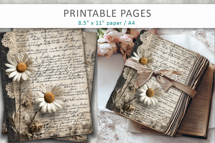 antique paper texture, junk journal pages
