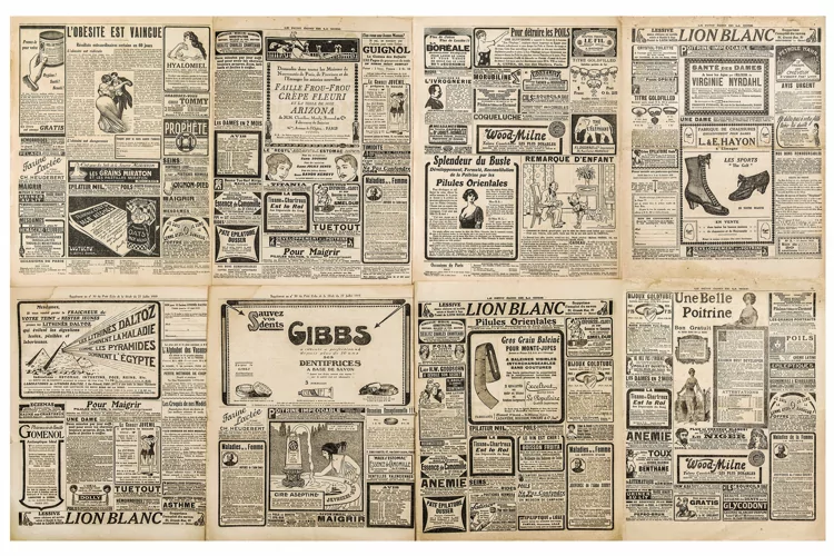 Digital paper background Old newspaper vintage advertising