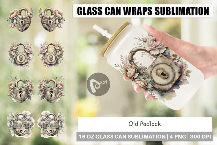 Glass Can Old Padlock example image 1