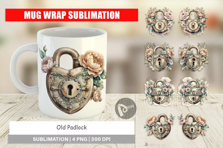 Mug Wrap Old Padlock