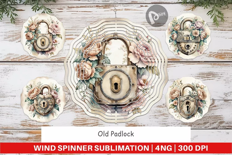 Wind Spinner Old Padlock