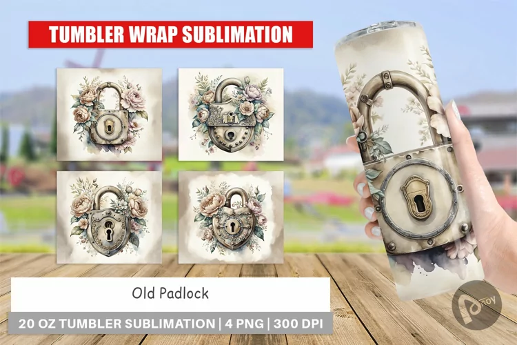 Tumbler Wrap Old Padlock