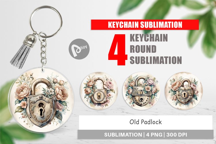 Keychain Old Padlock example image 1