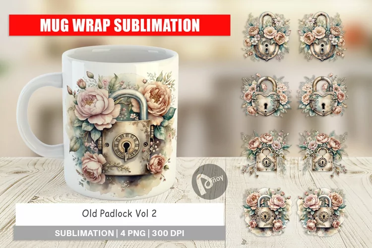 Mug Wrap Old Padlock