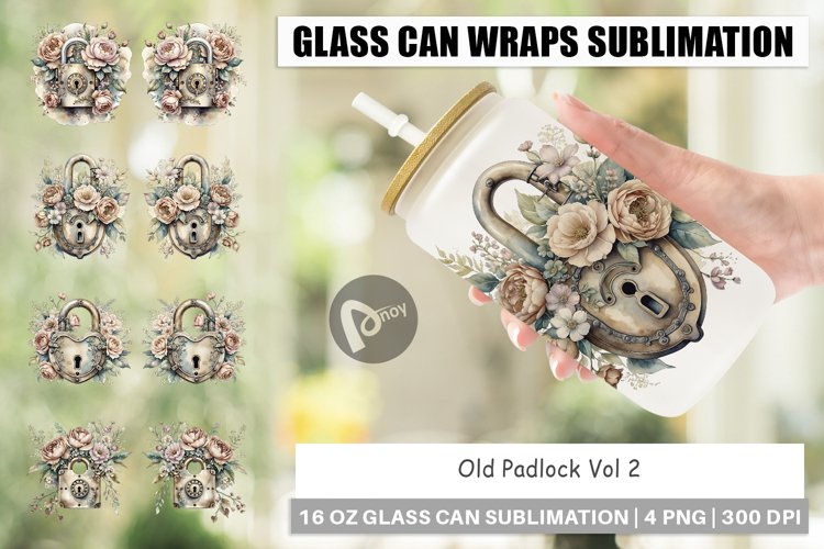 Glass Can Old Padlock example image 1