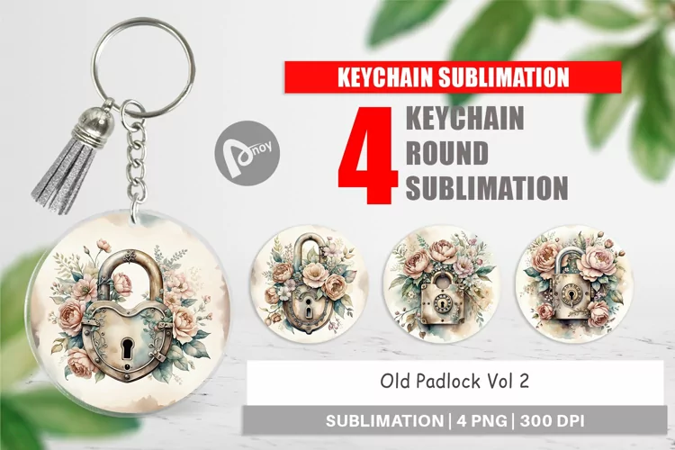 Keychain Old Padlock