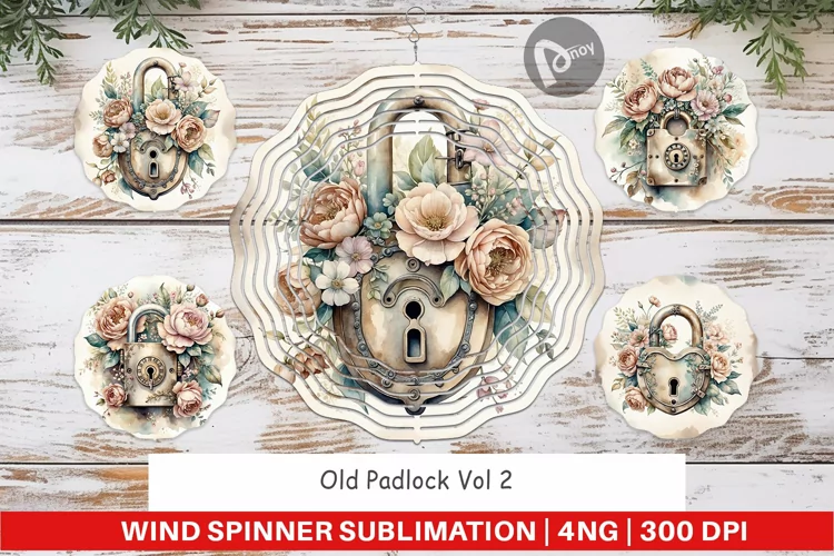 Wind Spinner Old Padlock