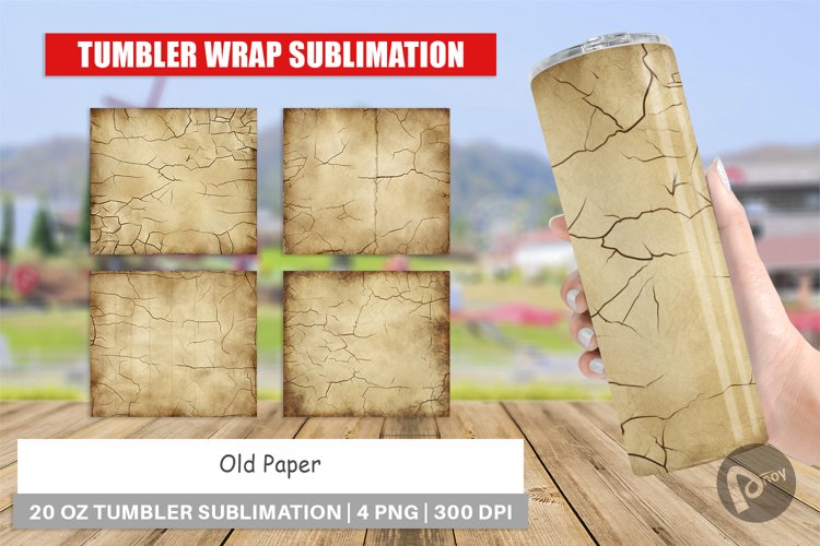 Tumbler Wrap Old Paper