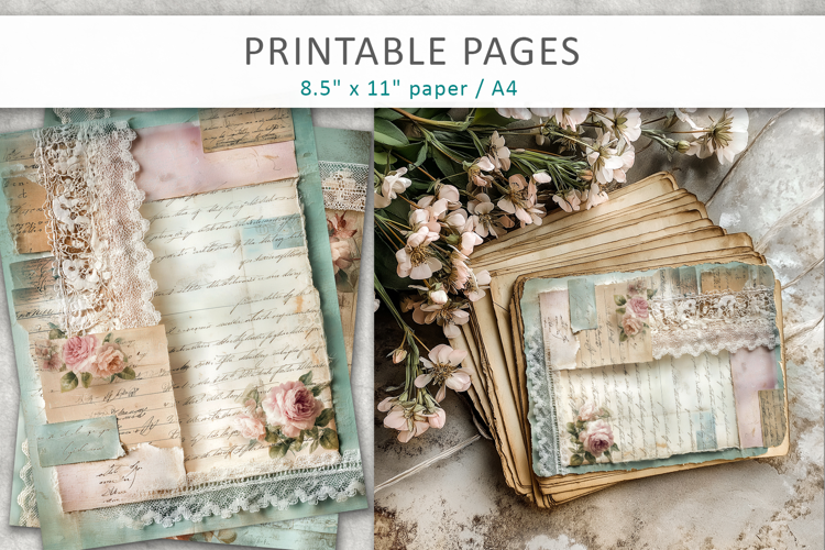 vintage romantic junk journal
