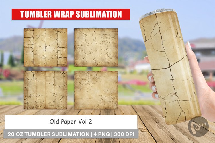 Tumbler Wrap Old Paper
