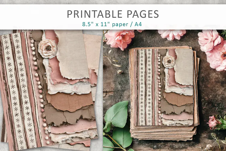 junk journal backgrounds, scrapbook paper