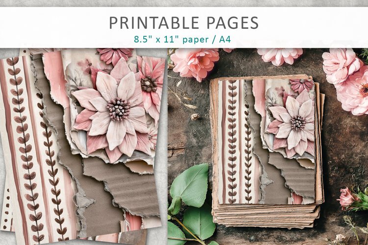 torn paper texture, scrapbook paper example image 1