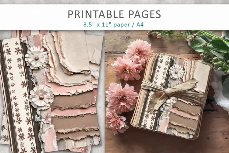 journal pages, mixed media paper