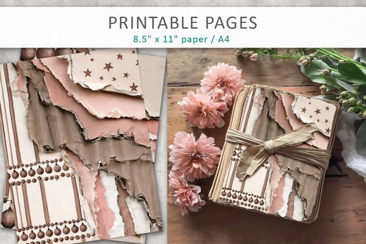 grunge paper background, scrapbook paper example image 1
