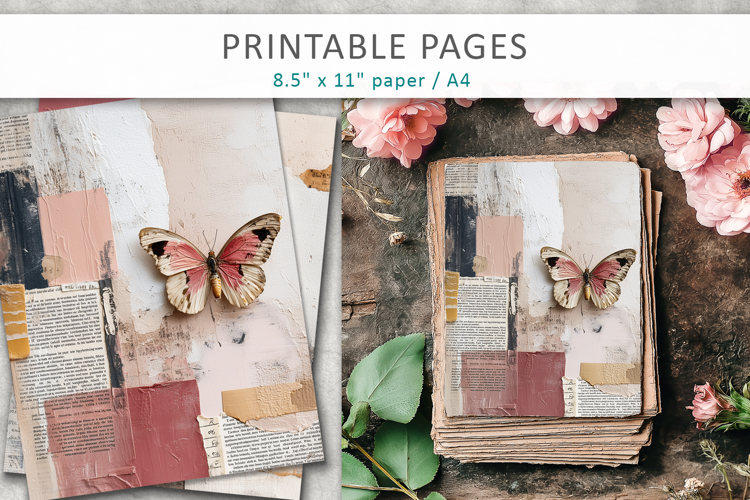 vintage paper texture, scrapbook elements