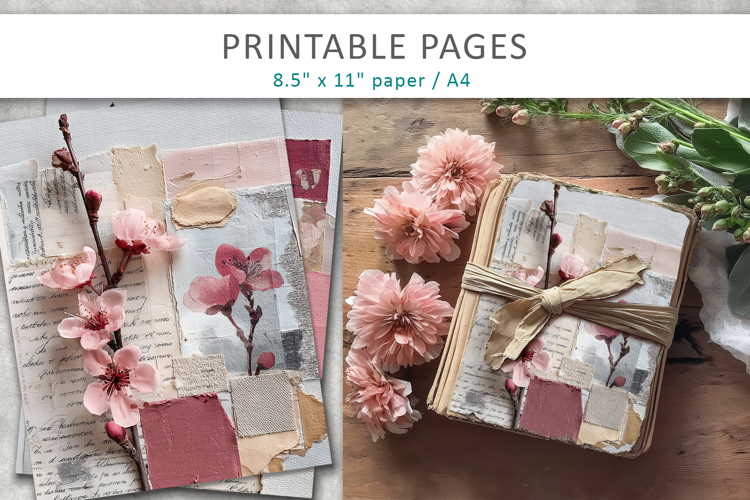 vintage floral junk journal, vintage aesthetic